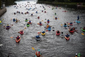 Kayakers on the Hudson River during Kayaking 4 Meso