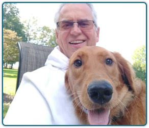 Gary Maxwell and his dog