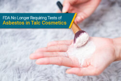 Hand with talc baby powder