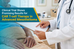 The Australian biotechnology firm AdAlta reported that a patient with advanced mesothelioma has achieved complete response and remained free of cancer recurrence for over two years after a single dose of its experimental CAR T-cell therapy EW-001 as part of a study in China.
